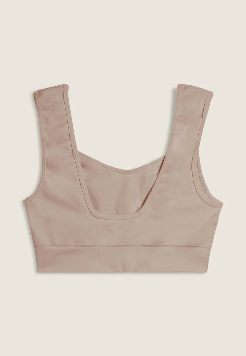 Seamless Sport Top Light Support Sweetheart - Chateau Gray Beige