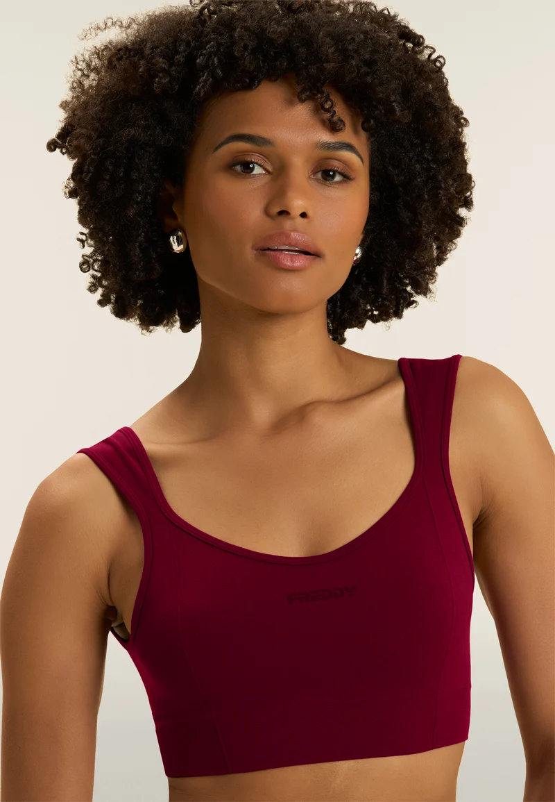 Seamless Sport Top Light Support Sweetheart - Rumba Red