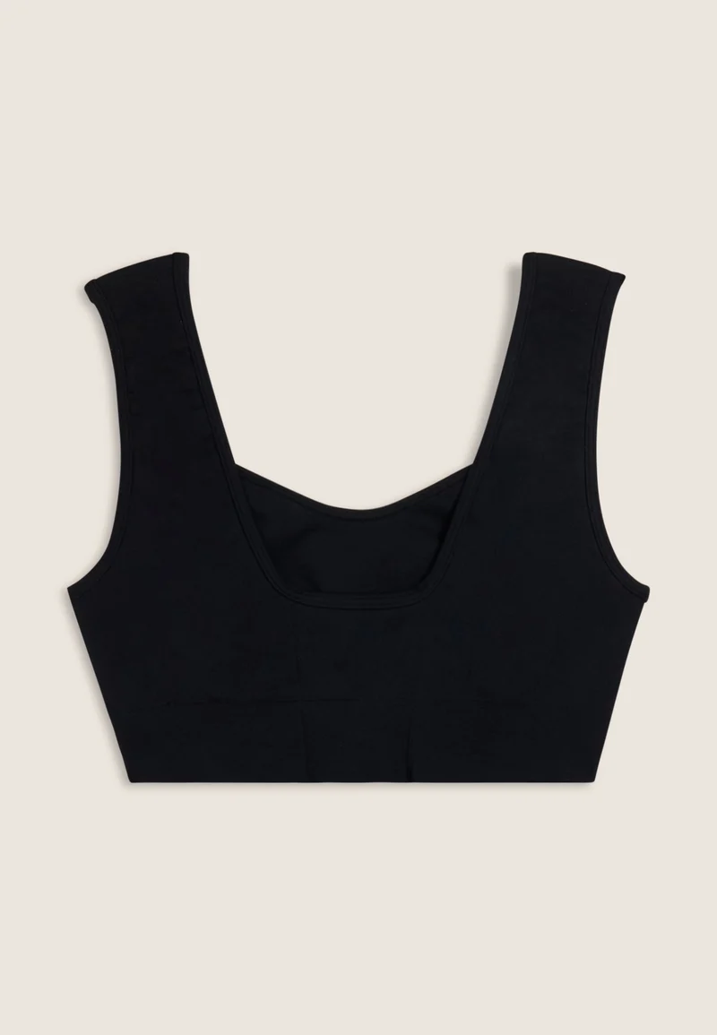 Seamless Sport Top Light Support Sweetheart - Black
