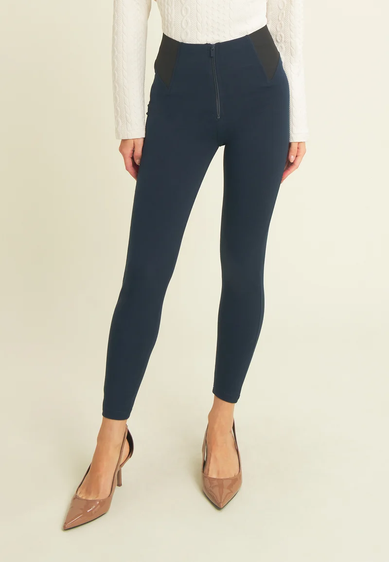WR.UP Push-Up High Waist Skinny 7/8 Pant With Elastic Waist Band Inlay - Dark Sapphire Blue