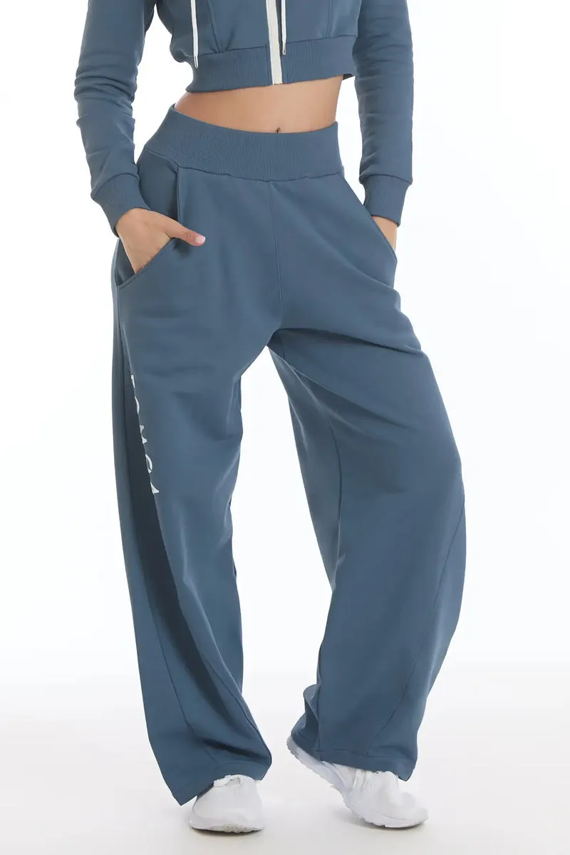 Pantalone Donna Baggy Ikonic Blu Stellare