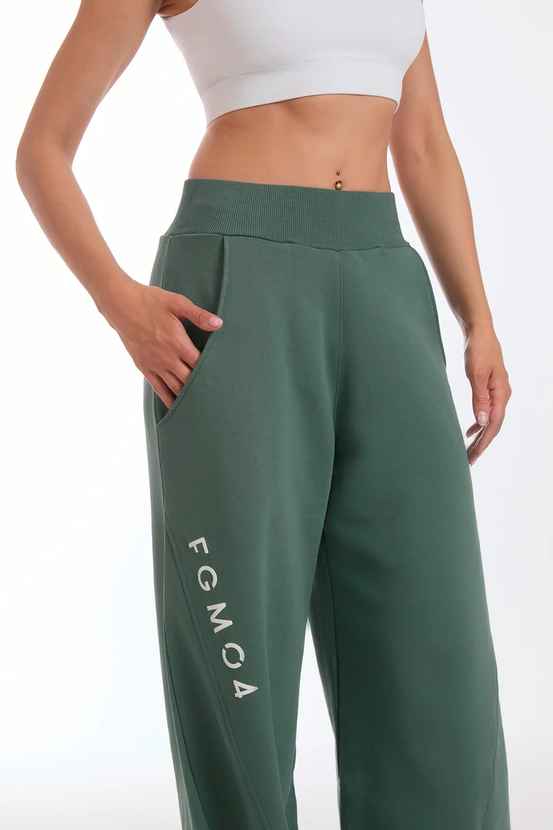Pantalone Donna Baggy Ikonic Verde Baltic