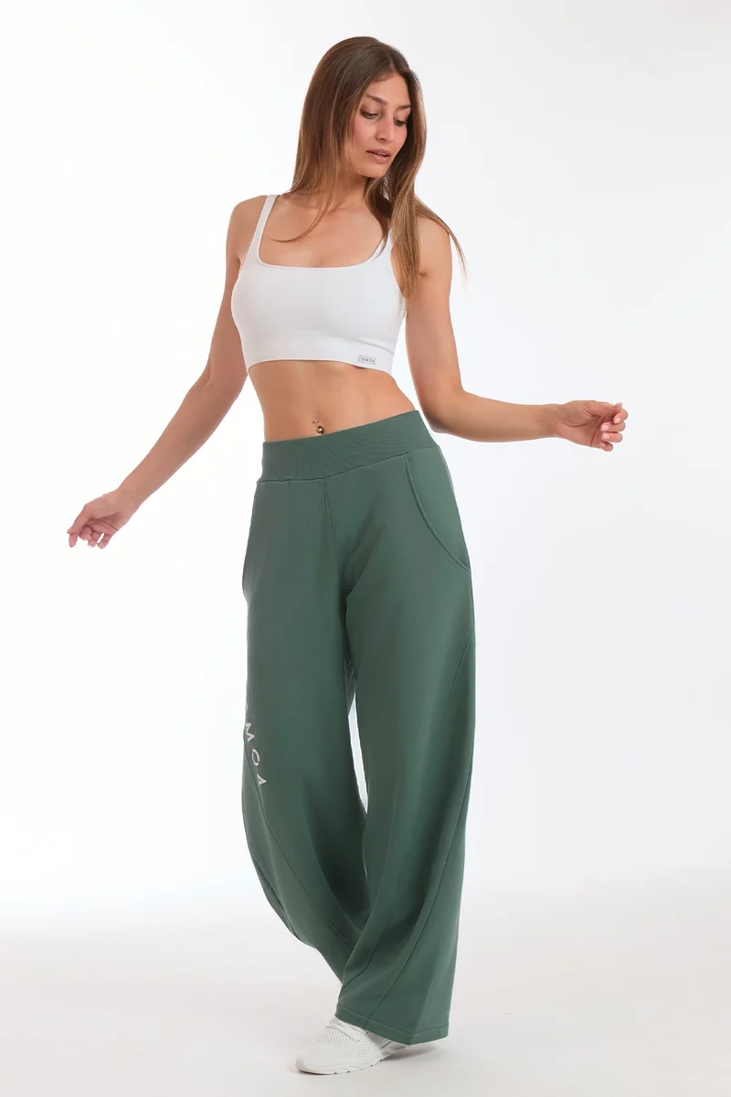 Pantalone Donna Baggy Ikonic Verde Baltic