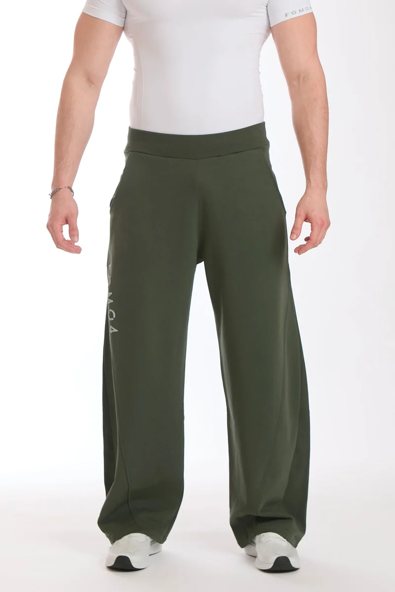Pantalone Uomo Baggy Verde Militare