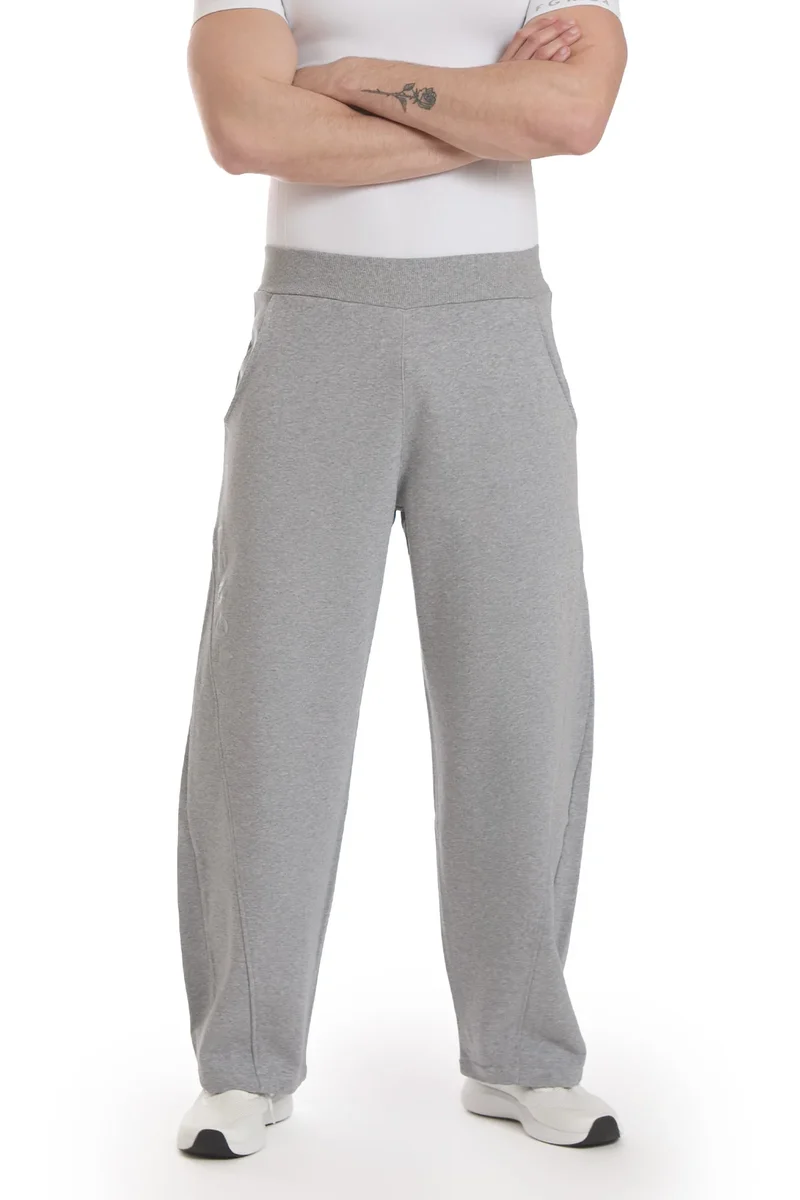 Pantalone Uomo Baggy Grigio Chiaro