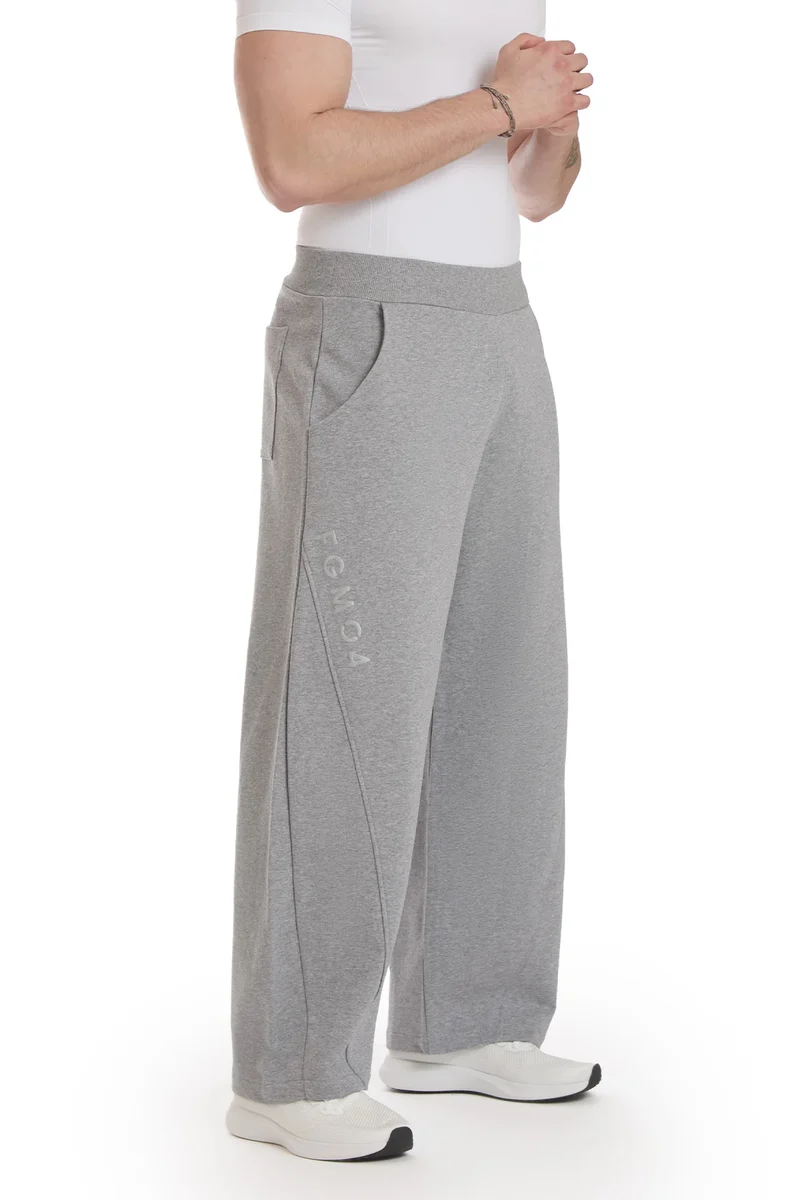 Pantalone Uomo Baggy Grigio Chiaro