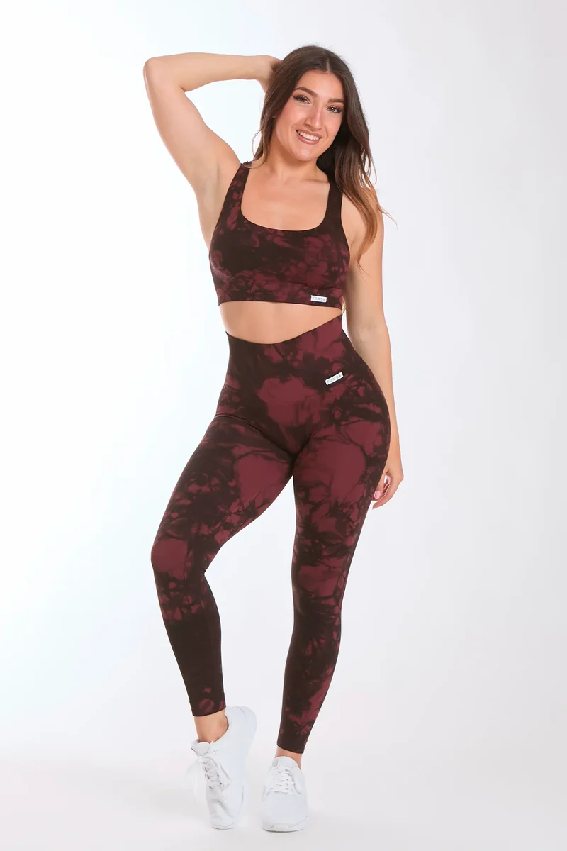 Completo Soft Push Up Onyx Tenebra Nero Merlot (Top + Leggings)