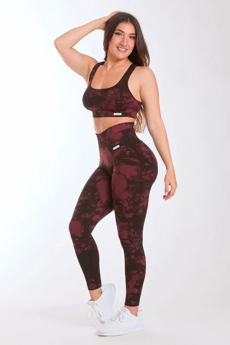 Completo Soft Push Up Onyx Tenebra Nero Merlot (Top + Leggings)