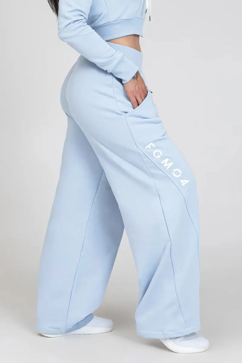 Pantalone Donna Baggy Ikonic New Celeste
