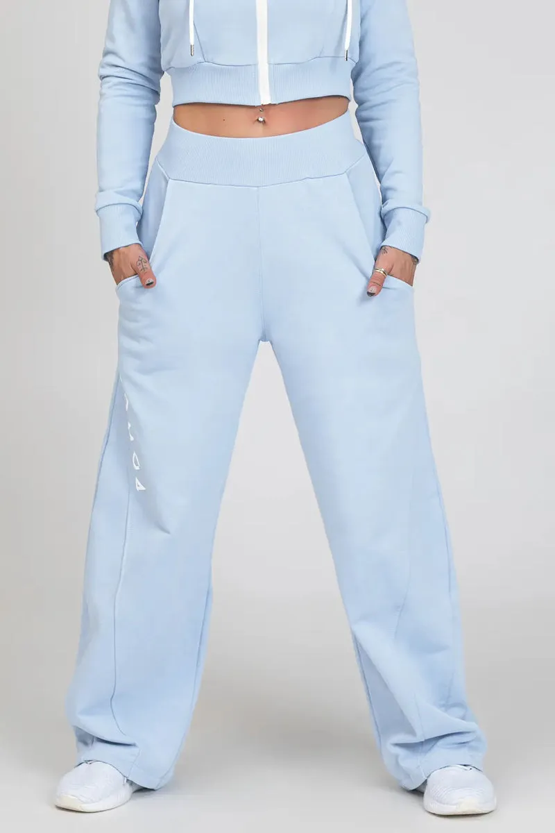 Pantalone Donna Baggy Ikonic New Celeste