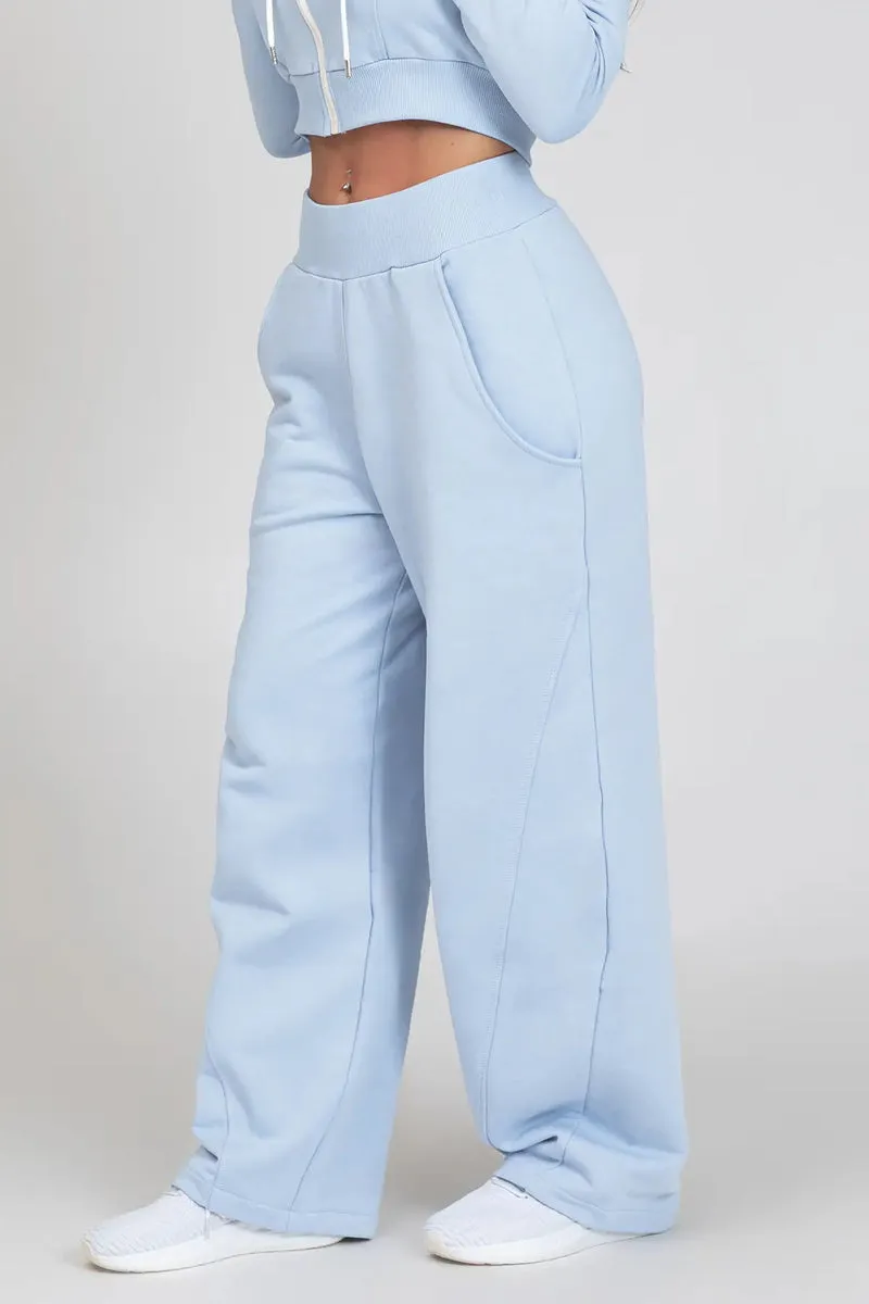 Pantalone Donna Baggy Ikonic New Celeste