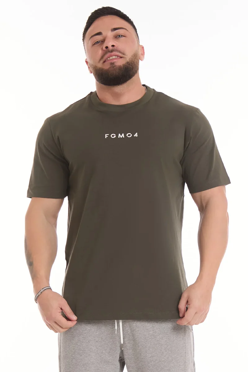 T-Shirt Uomo Street FGM04 Tag Verde Militare