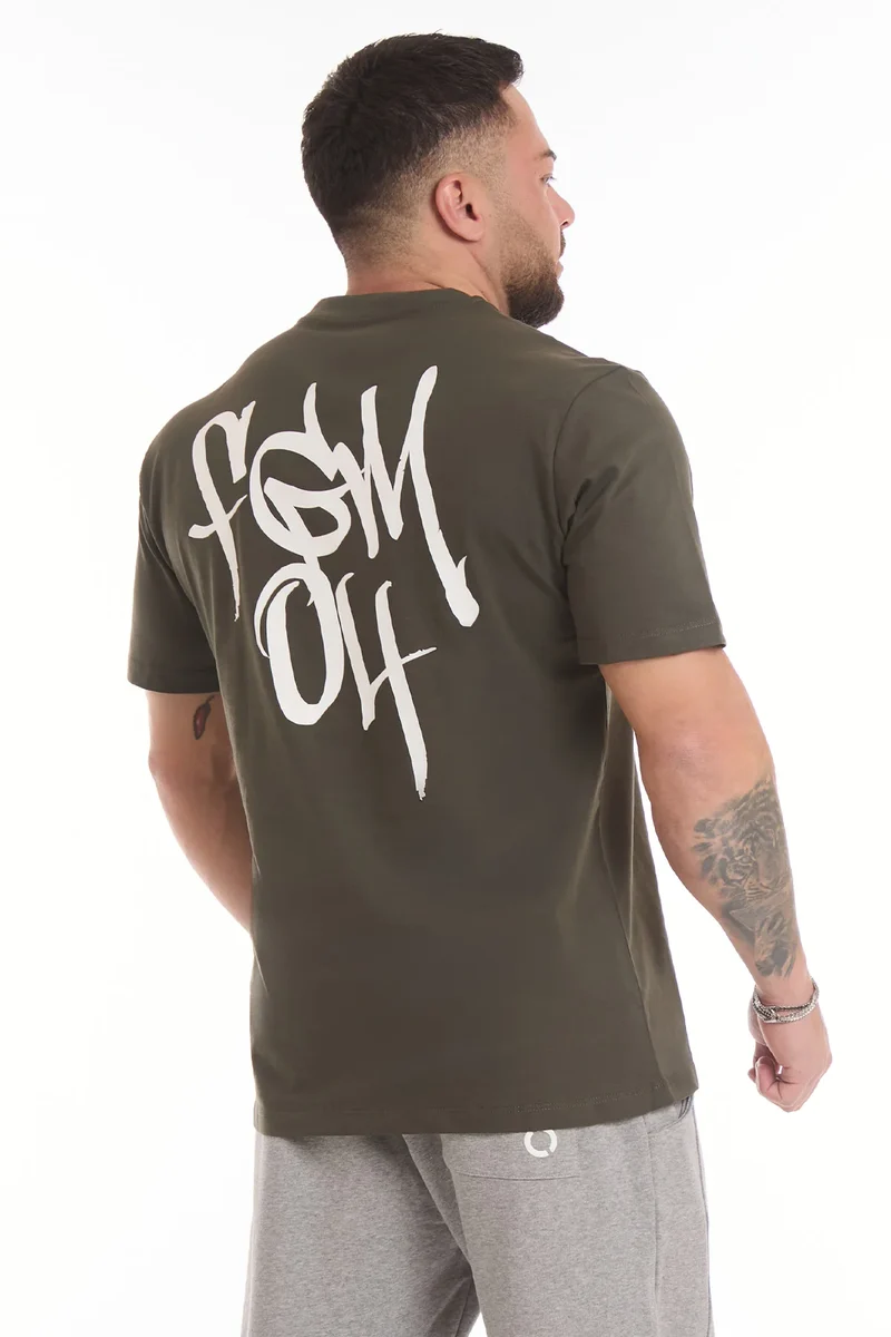 T-Shirt Uomo Street FGM04 Tag Verde Militare