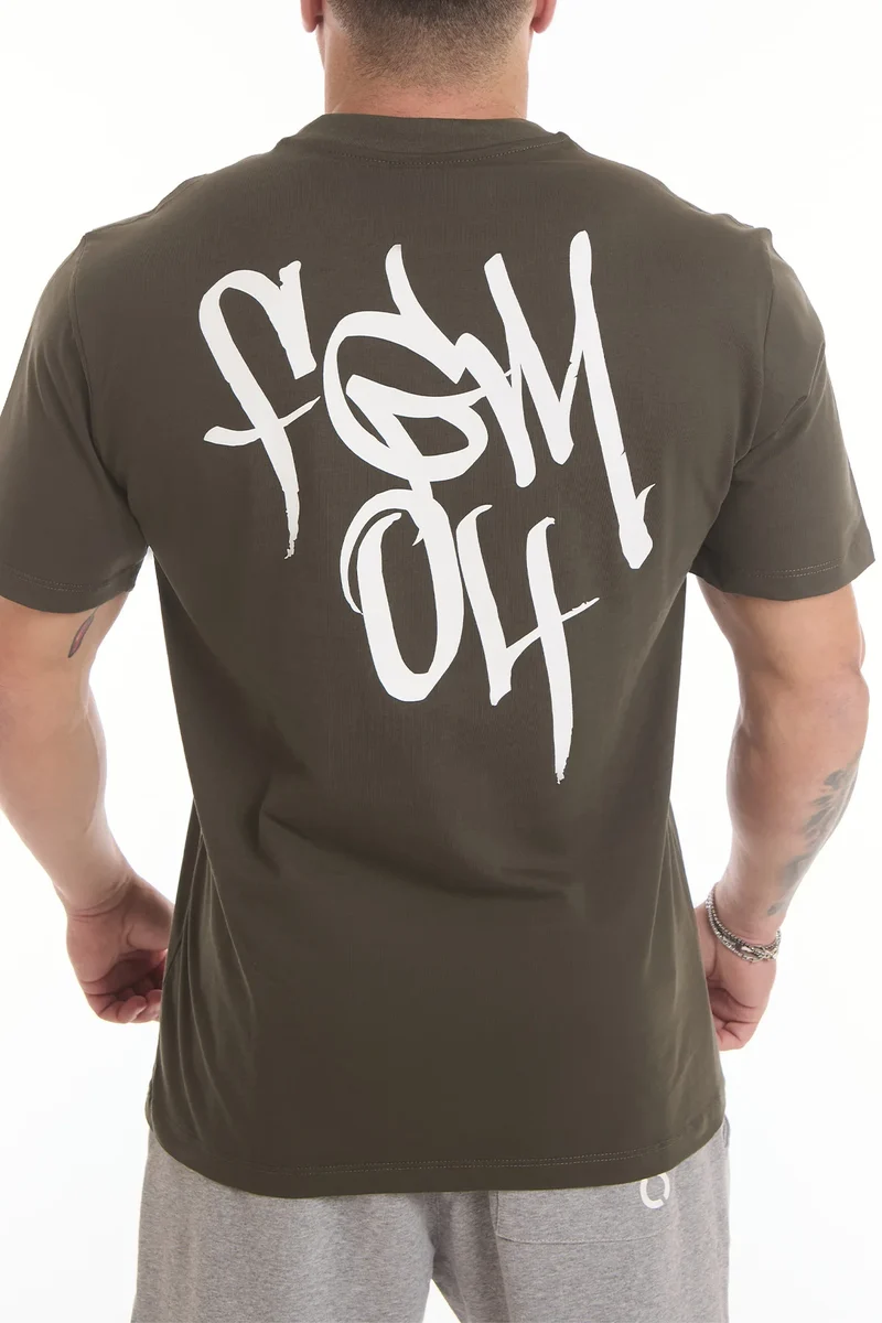 T-Shirt Uomo Street FGM04 Tag Verde Militare