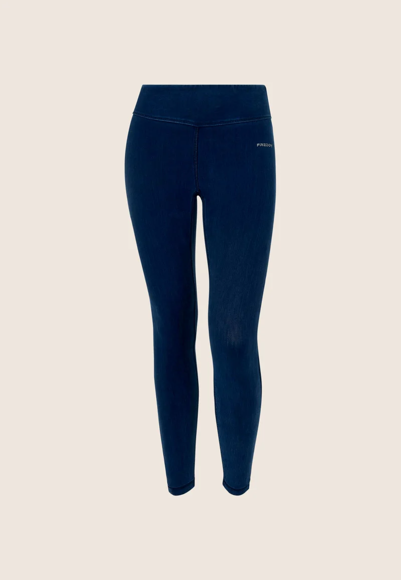N.O.W. Core Mid Waist Skinny 7/8 Tencel - Denim Dark Blue - Blue Seam