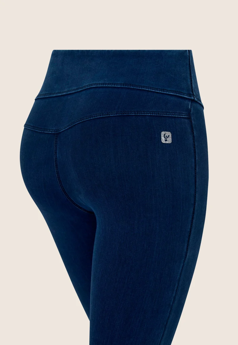 N.O.W. Core Mid Waist Skinny 7/8 Tencel - Denim Dark Blue - Blue Seam