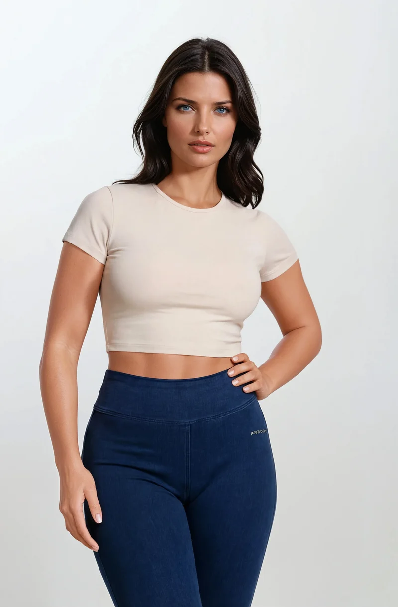 N.O.W. Core Mid Waist Flare Tencel - Denim Dark Blue - Blue Seam