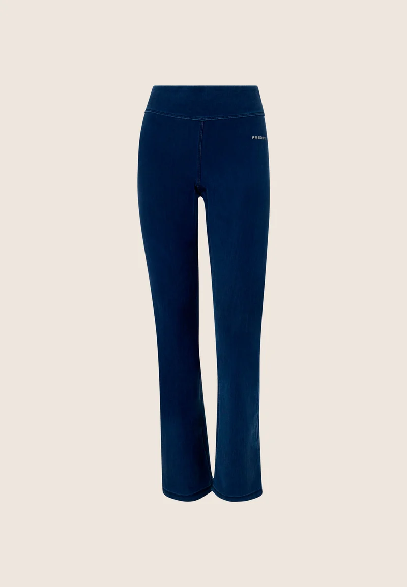 N.O.W. Core Mid Waist Flare Tencel - Denim Dark Blue - Blue Seam
