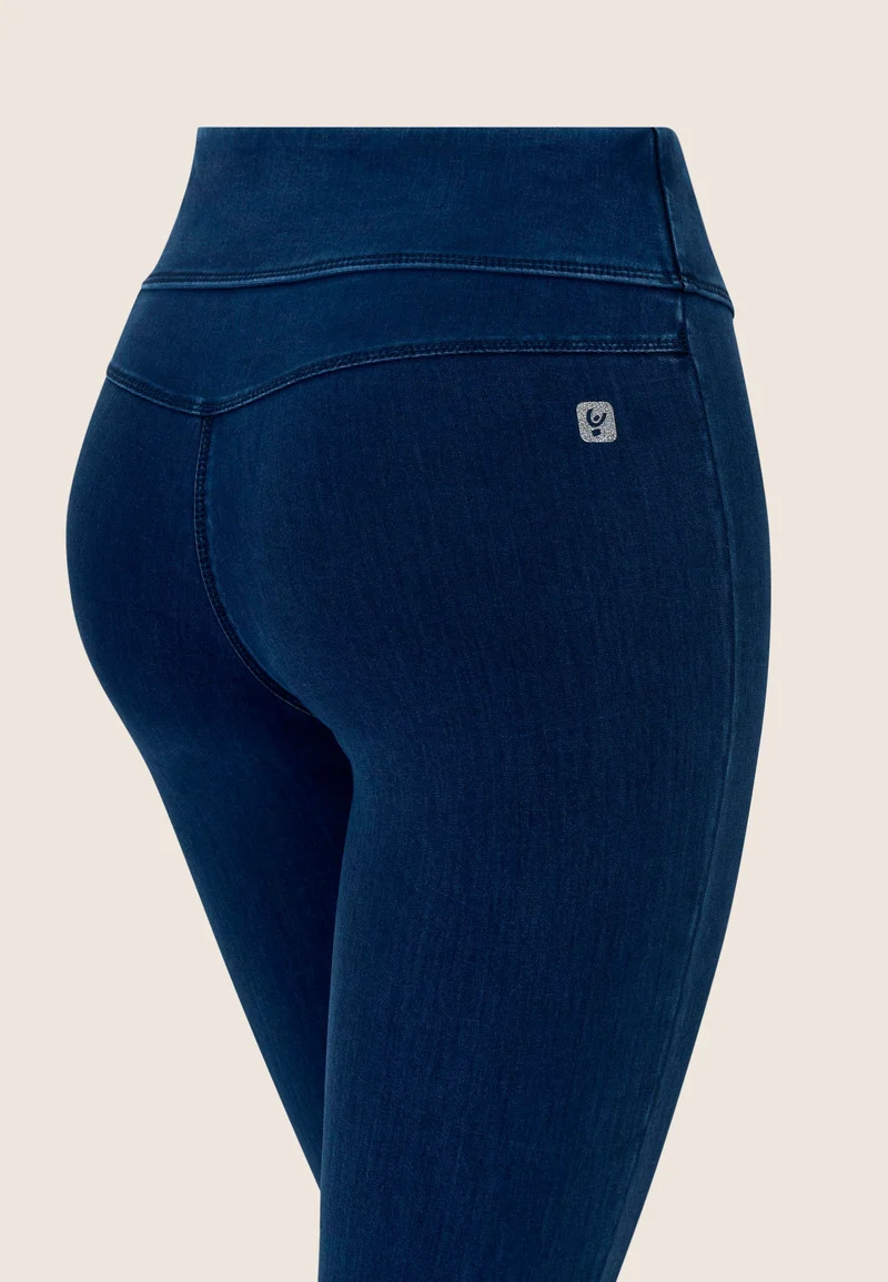 N.O.W. Core Mid Waist Flare Tencel - Denim Dark Blue - Blue Seam