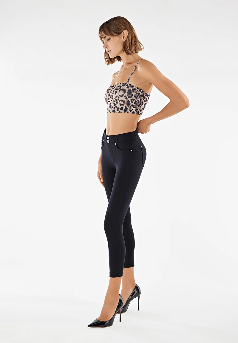 N.O.W. Comfort Mid Waist Skinny 7/8 Sculpt Tech Leggings - Black