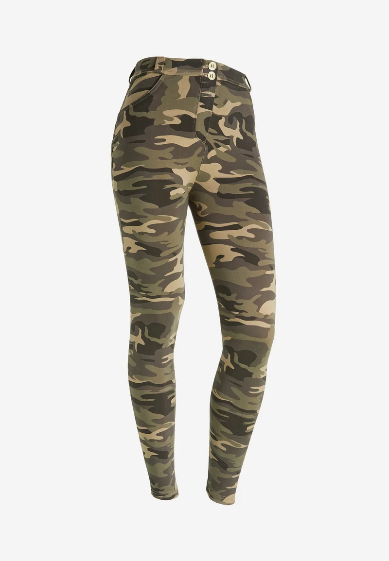 WR.UP Push-Up High Waist Skinny Camouflage Pant - Mimetic Brown