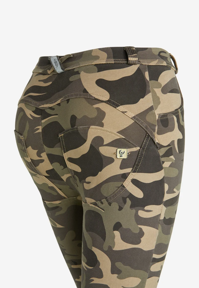 WR.UP Push-Up High Waist Skinny Camouflage Pant - Mimetic Brown