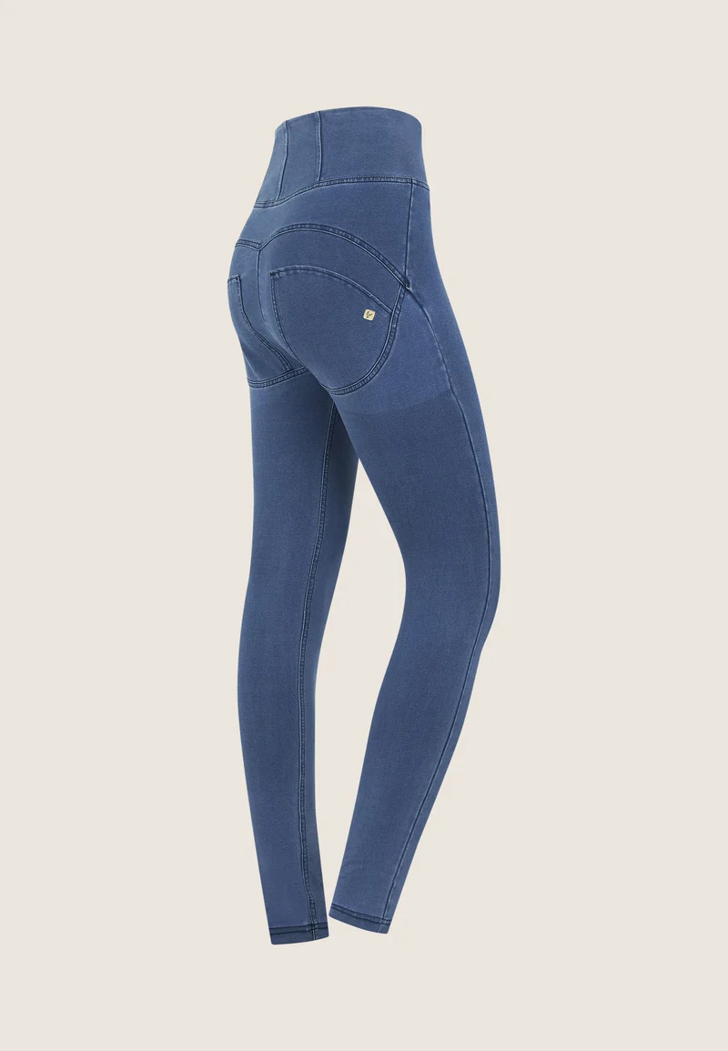 WR.UP Push-Up Super High Waist Skinny Denim Jeans - Denim Light Blue - Blue Seam