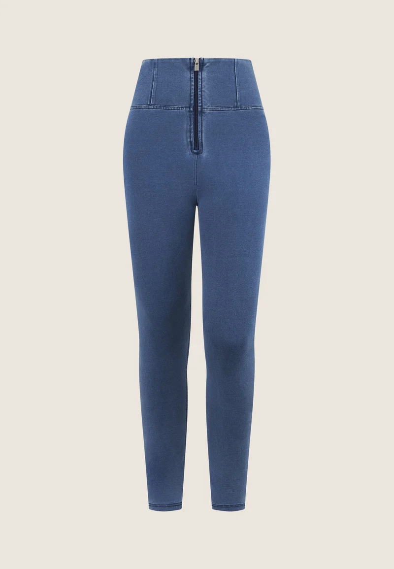 WR.UP Push-Up Super High Waist Skinny Denim Jeans - Denim Light Blue - Blue Seam