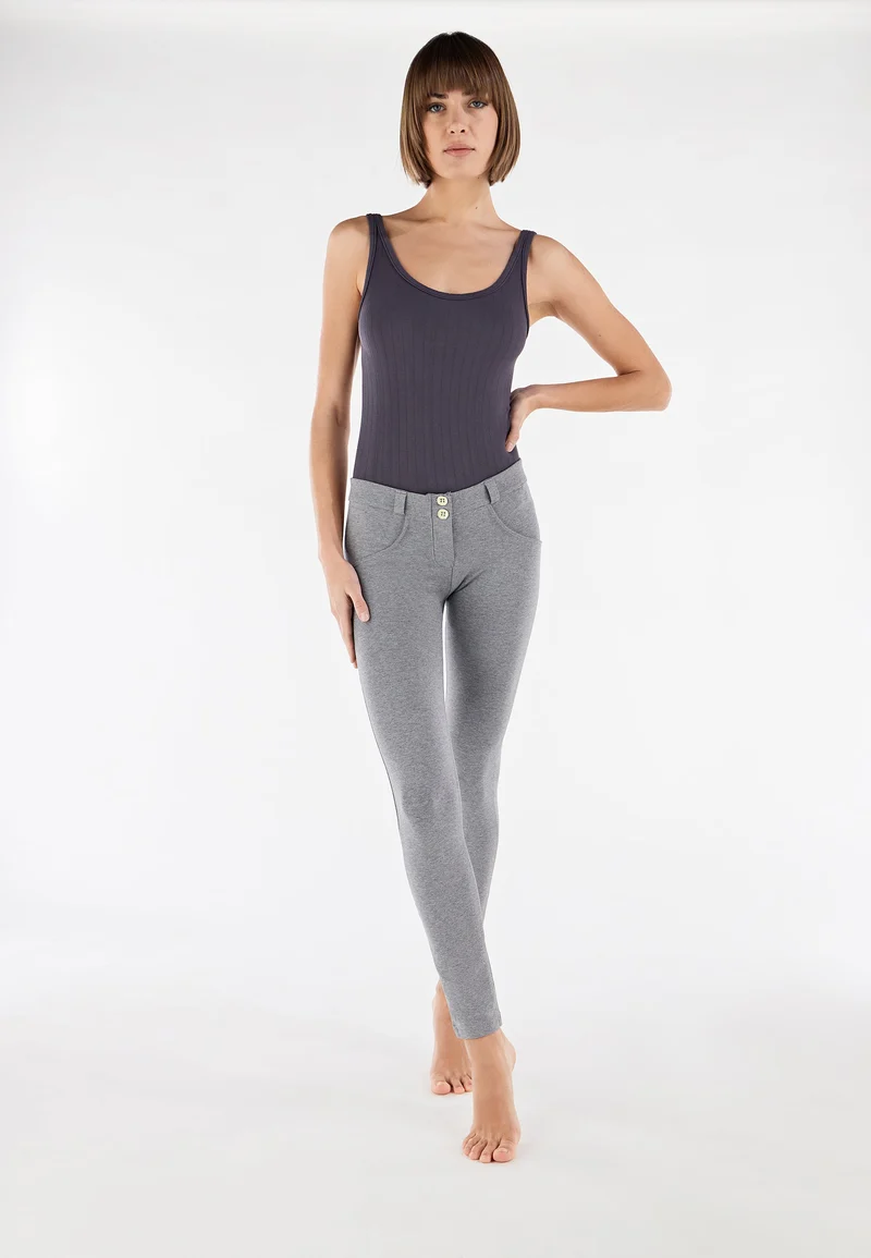 WR.UP Push-Up Regular Waist Skinny Pants - Medium Mélange Gray