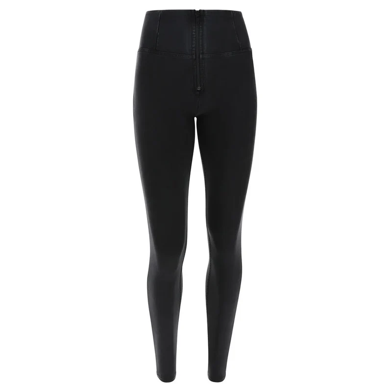WR.UP Push-Up High Waist Skinny Denim Jeans - Denim Black - Black Seam