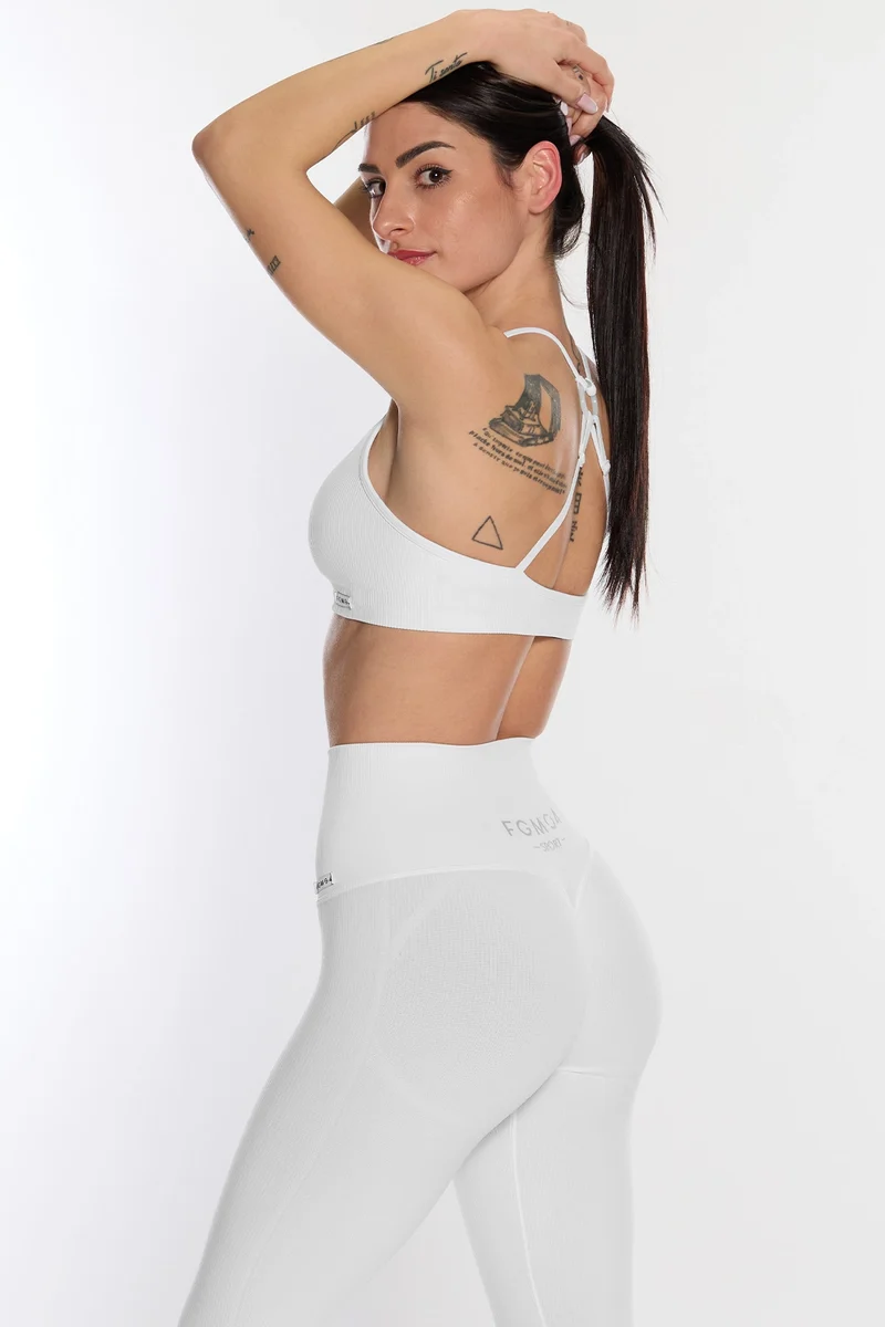 Top Calipso Ring Bianco Costine