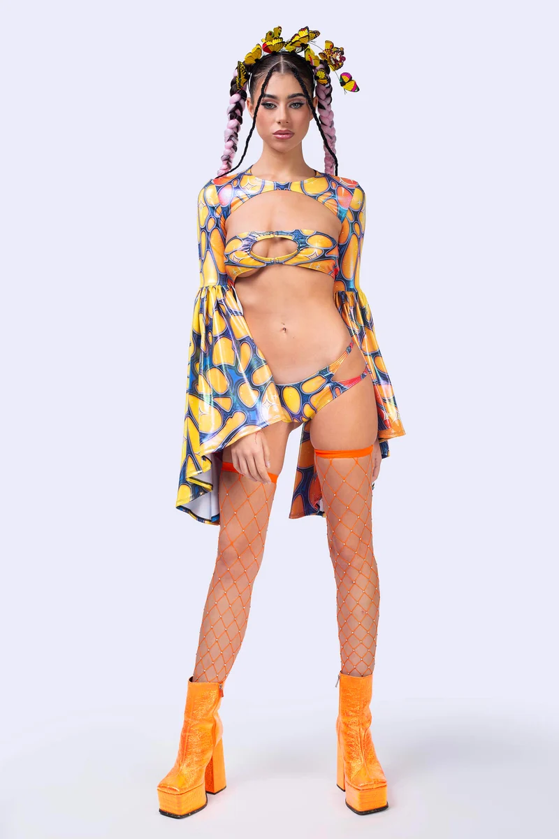 Flight Risk Peachy 2-Piece Shrug Top