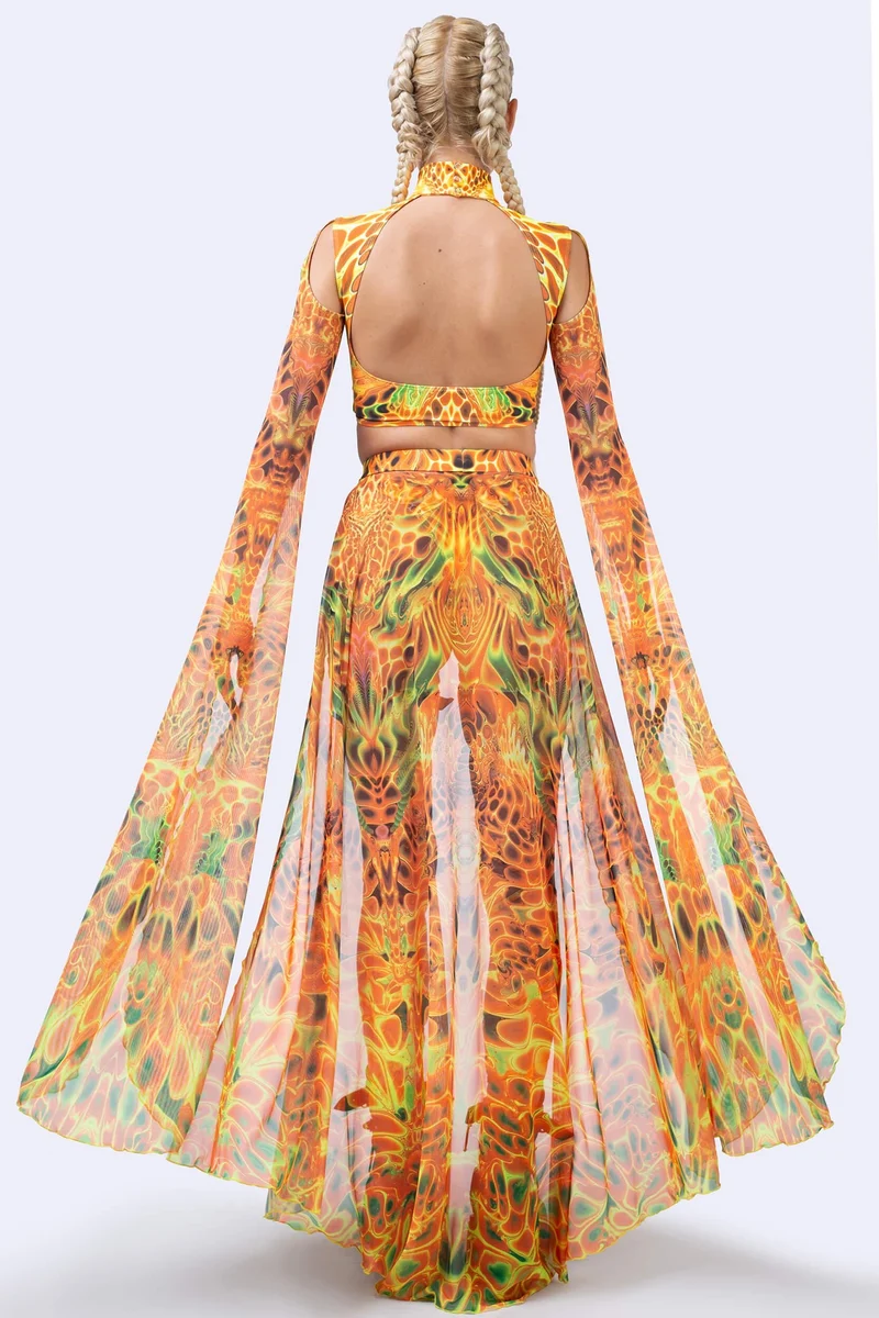 Ember Storm Maxi Sleeve Set