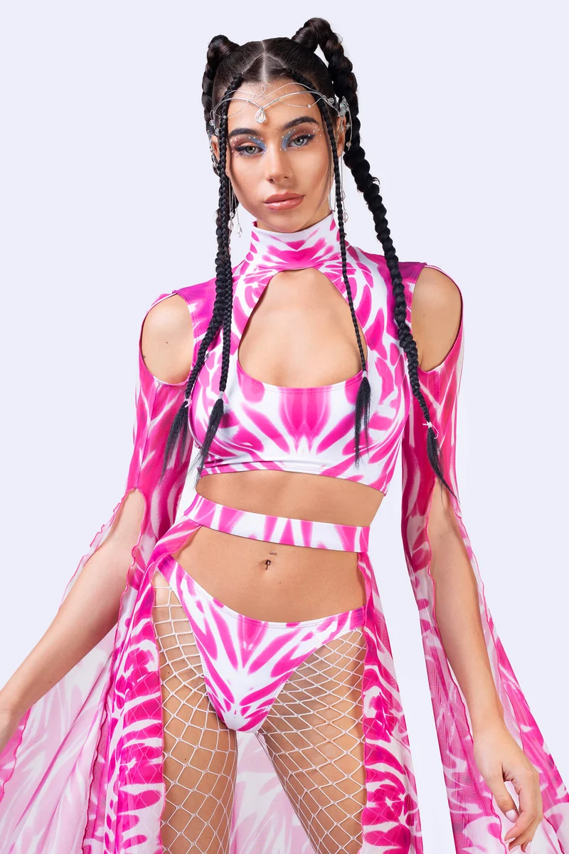 Bubblegum Heat Maxi Sleeve Top