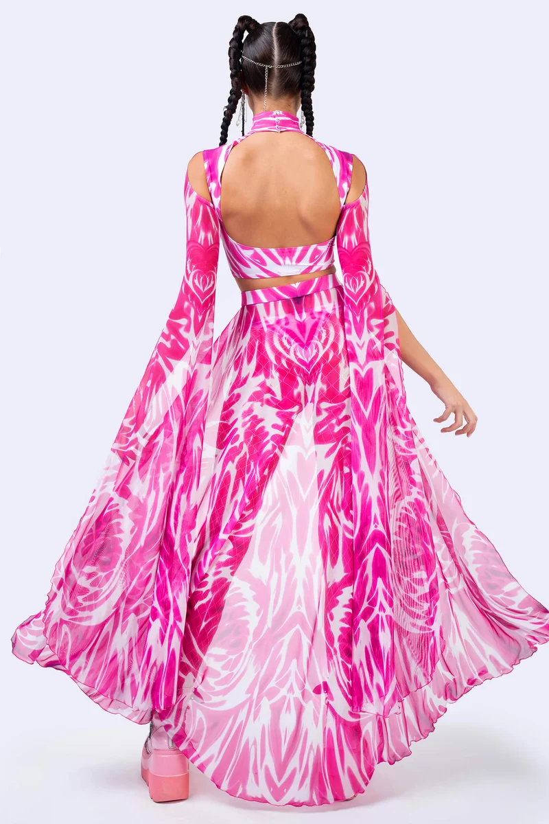 Bubblegum Heat Maxi Sleeve Top