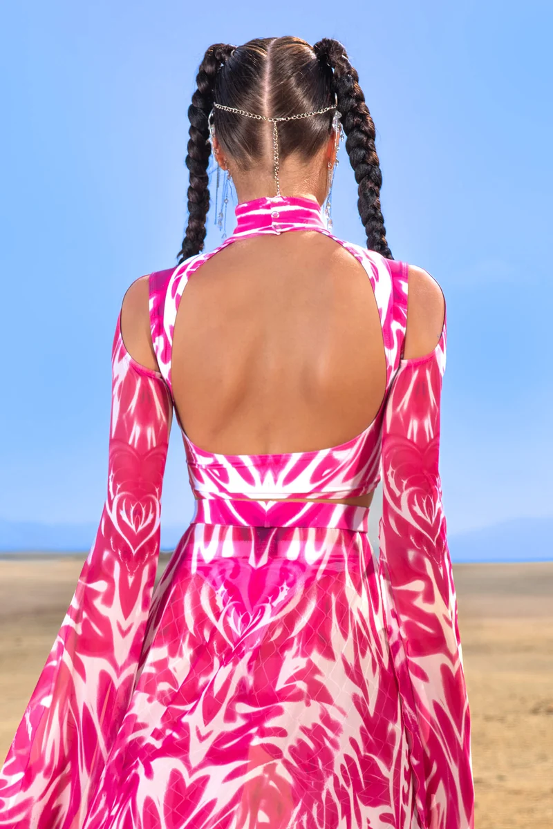 Bubblegum Heat Maxi Sleeve Top