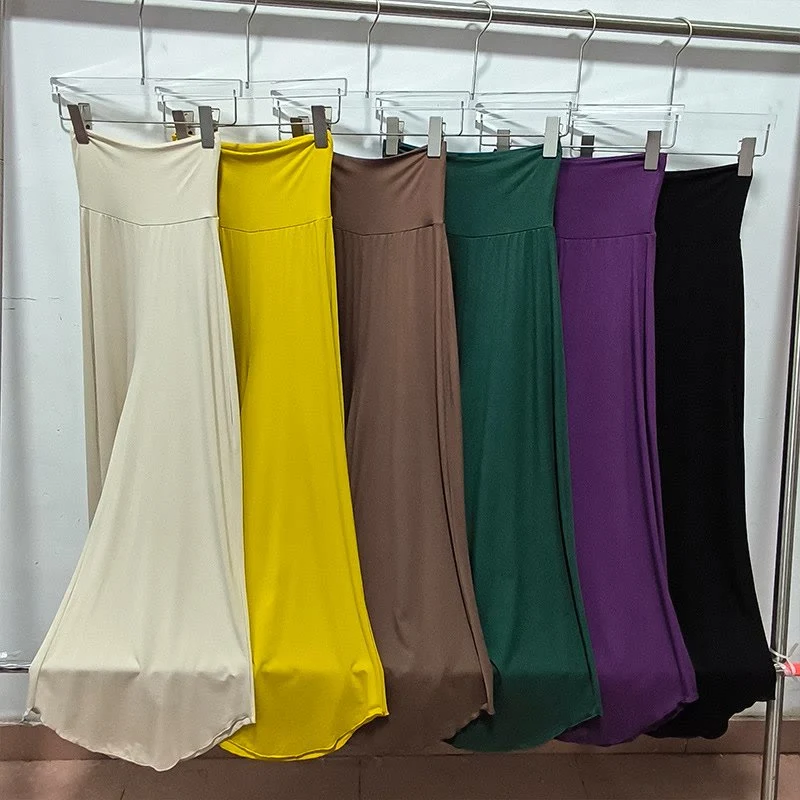 Olivenorma Yogahose für Damen mit hohem Bund, gerafftem, lockerem Schnitt und geradem Bein