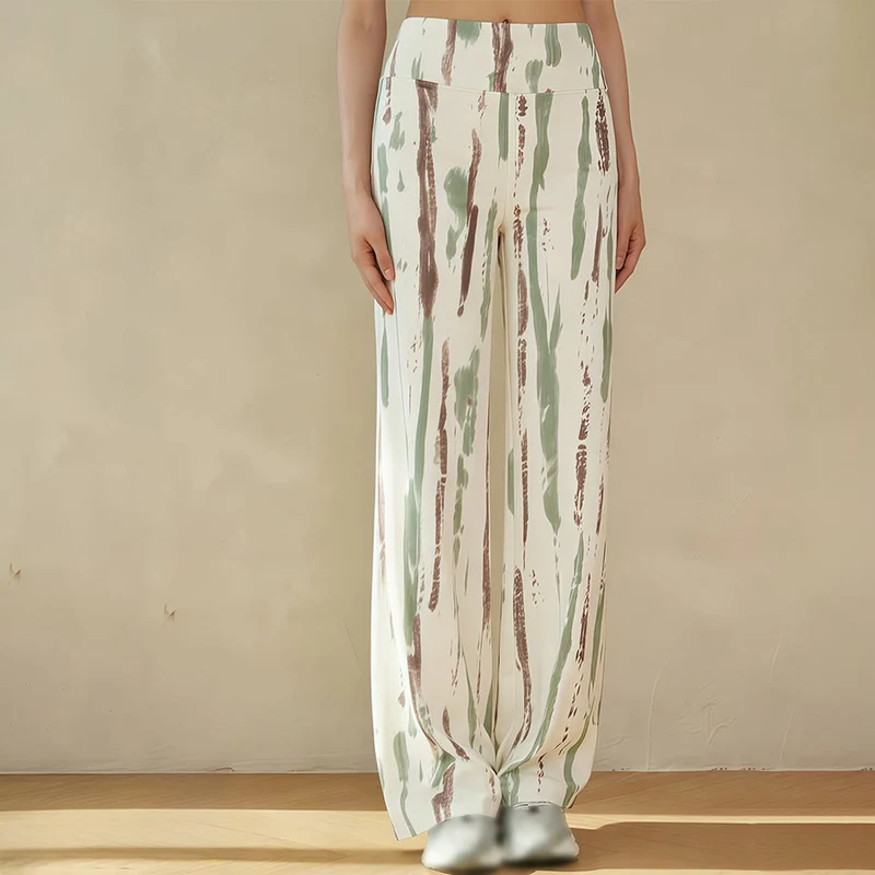 Olivenorma High Waist Wide Leg Flowy Casual Yoga Damenhose