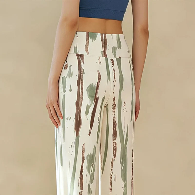 Olivenorma High Waist Wide Leg Flowy Casual Yoga Damenhose