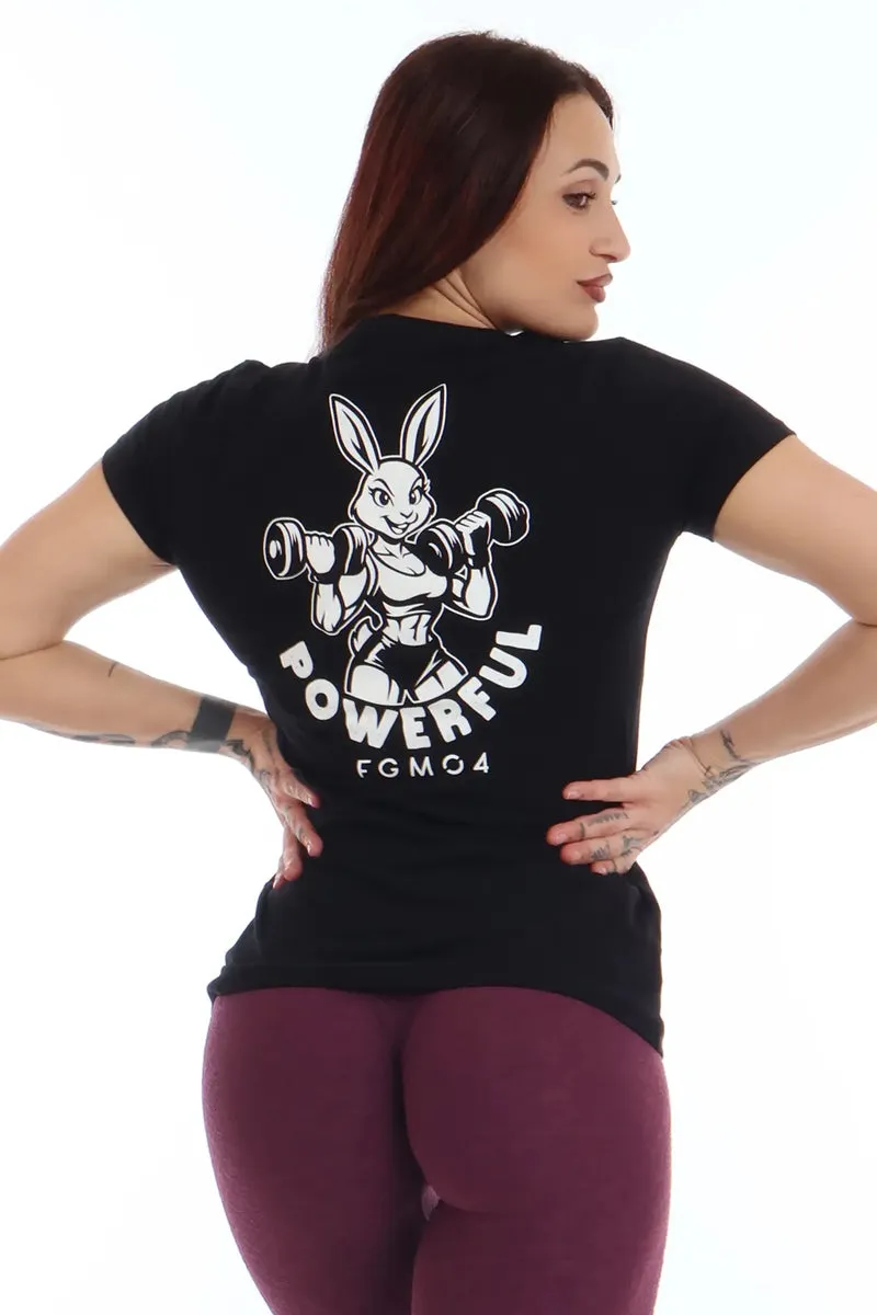 T-Shirt Donna Fit Bunny FGM04 Nero