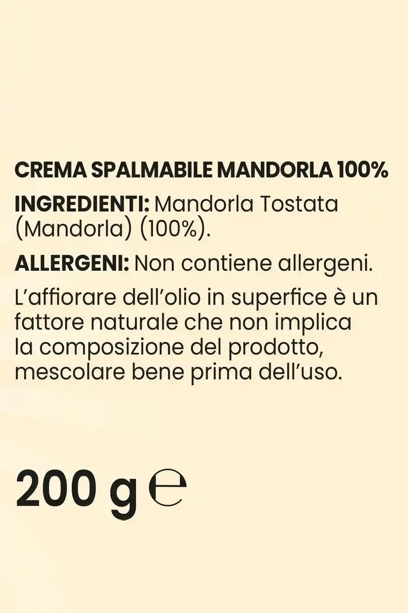 Crema 100% Mandorle - 200 g