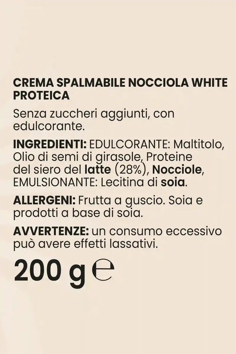 Crema Proteica Nocciola White - 200 g