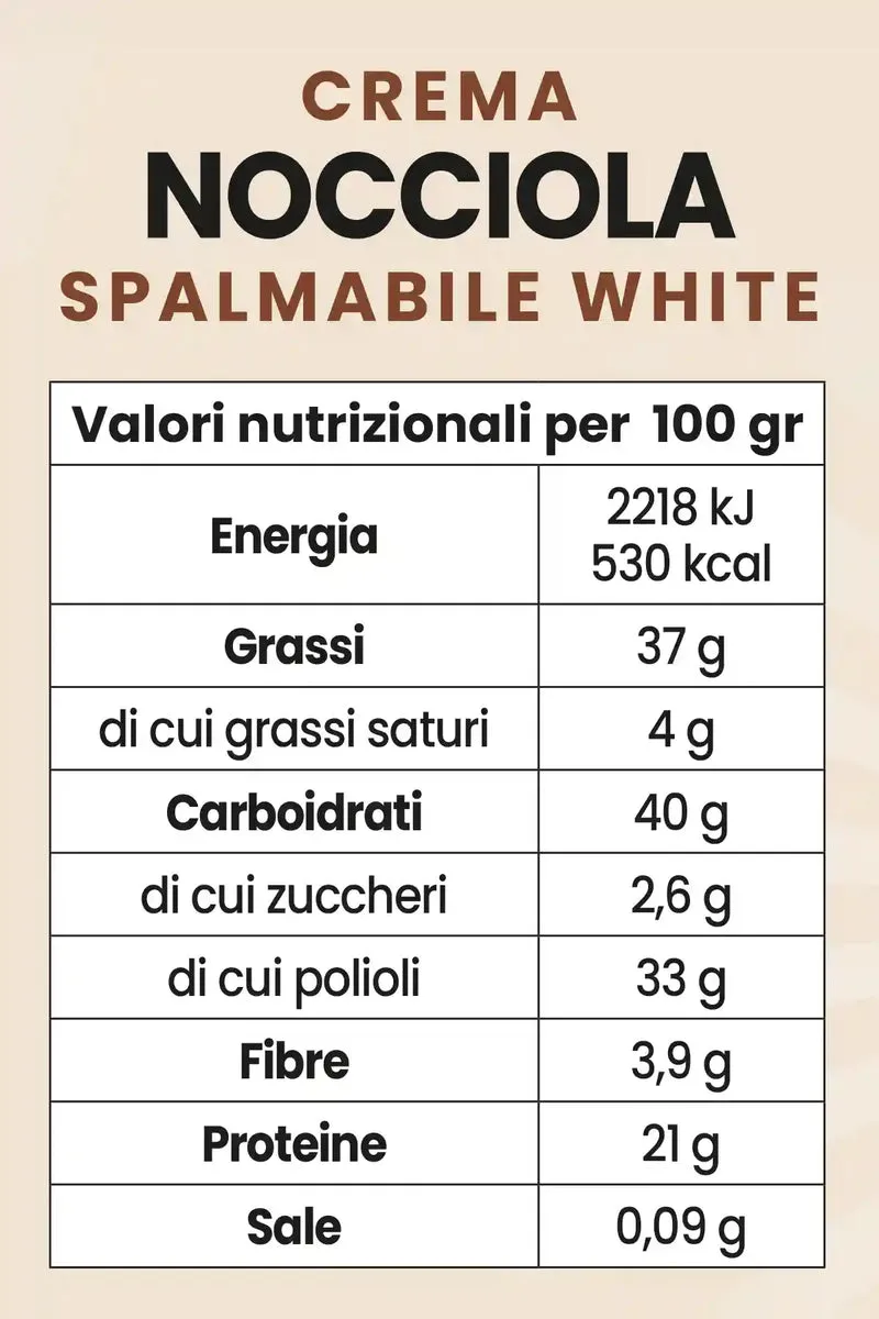Crema Proteica Nocciola White - 200 g