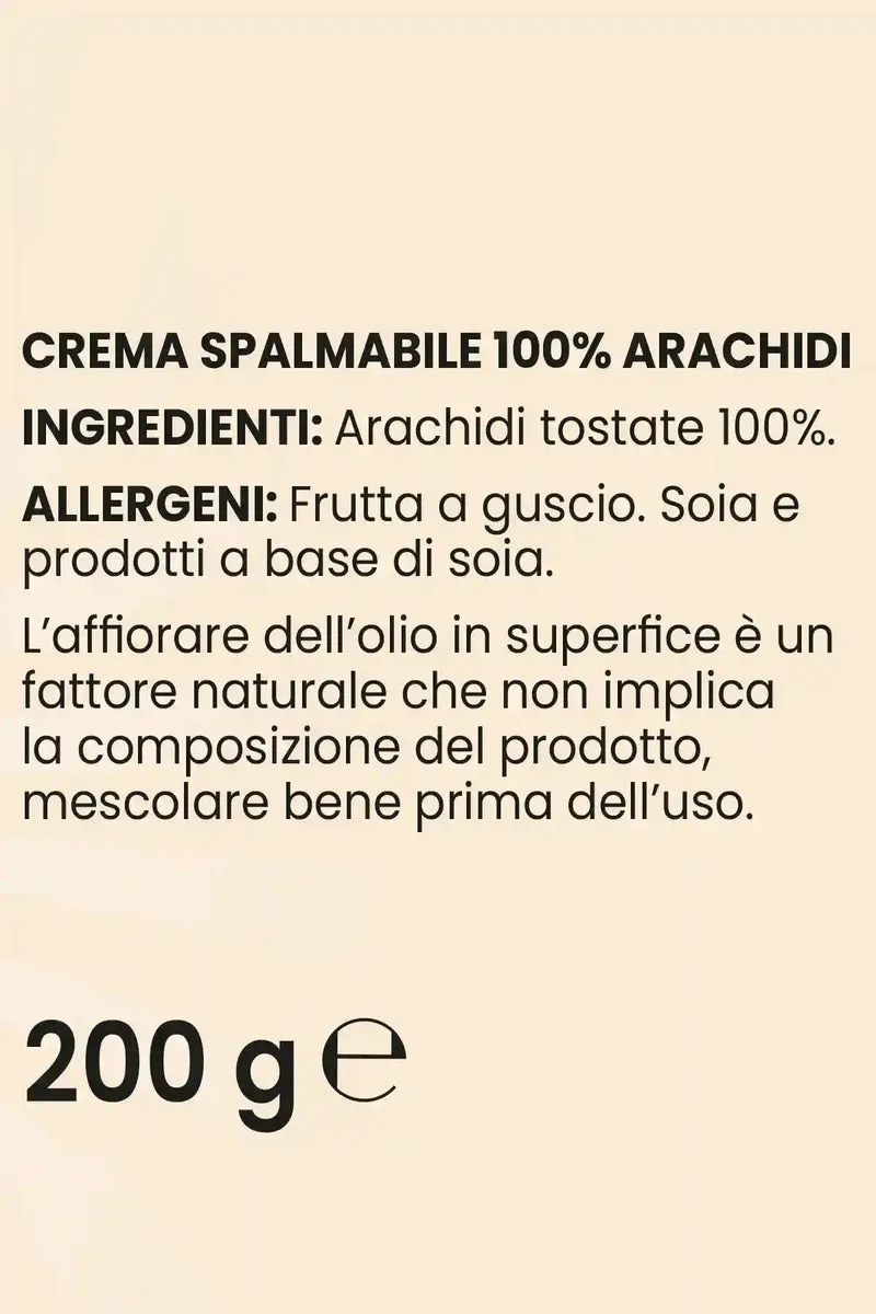 Crema 100% Arachidi Crunchy - 200 g