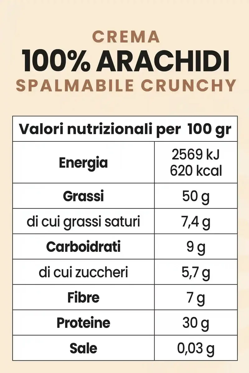 Crema 100% Arachidi Crunchy - 200 g