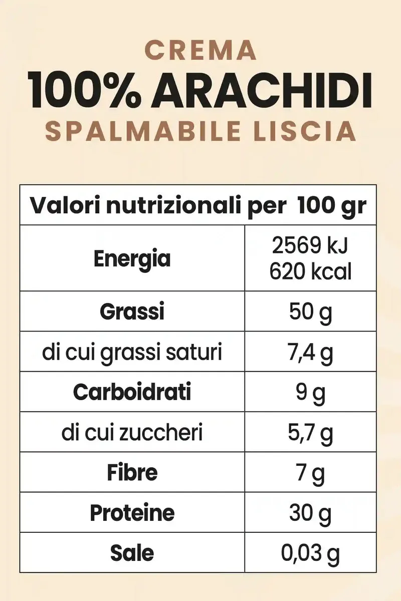 Crema 100% Arachidi Liscia - 200 g