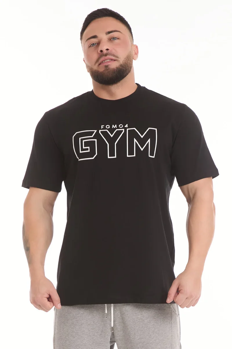 T-Shirt Uomo Gym FGM04 Nero