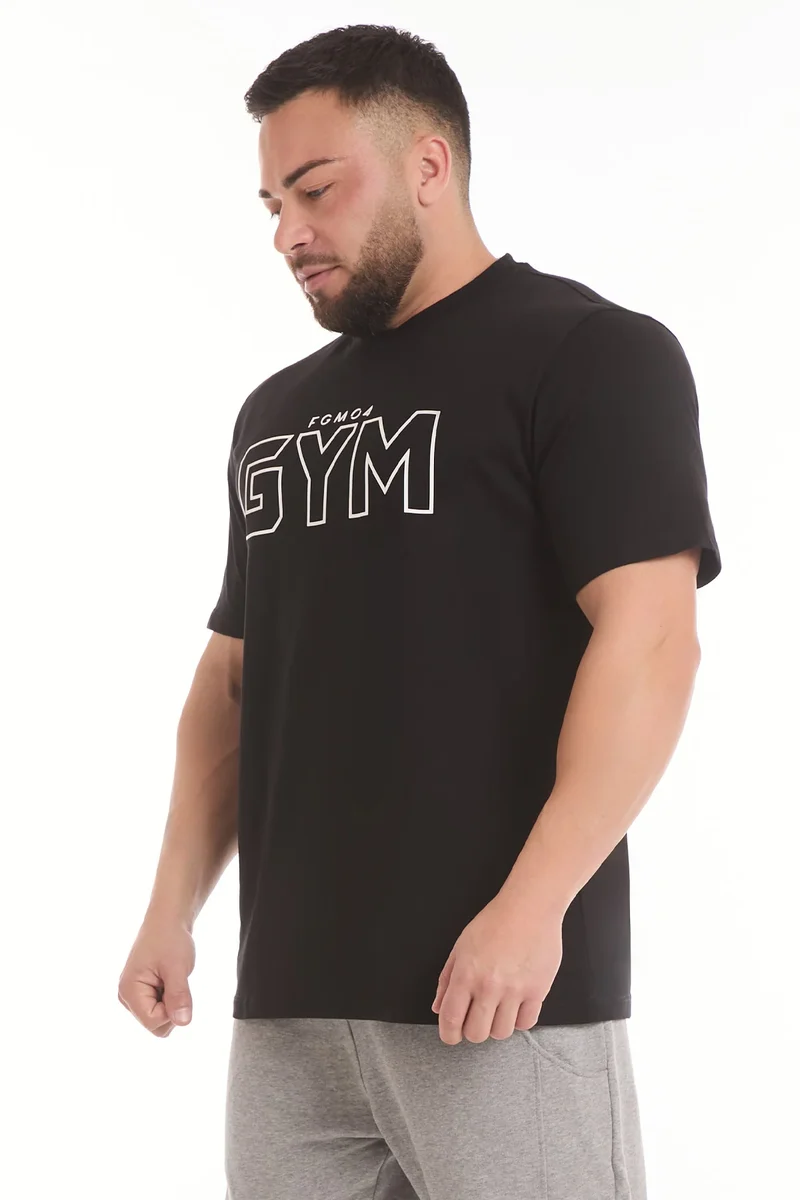 T-Shirt Uomo Gym FGM04 Nero