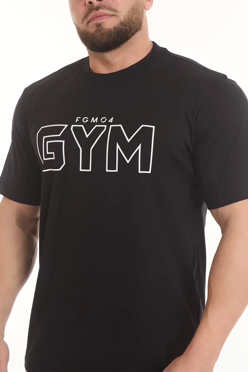 T-Shirt Uomo Gym FGM04 Nero