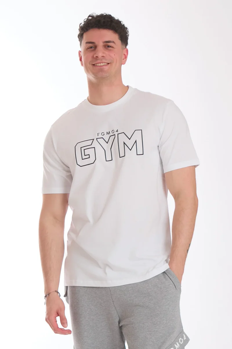 T-Shirt Uomo Gym FGM04 Bianco